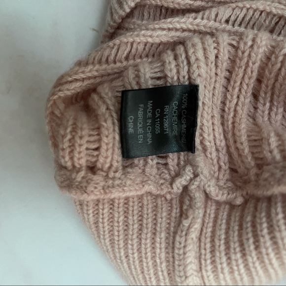 360 CASHMERE Pink/Off White Ombré Knit Long Sleeve Sweater L - Picture 5 of 6